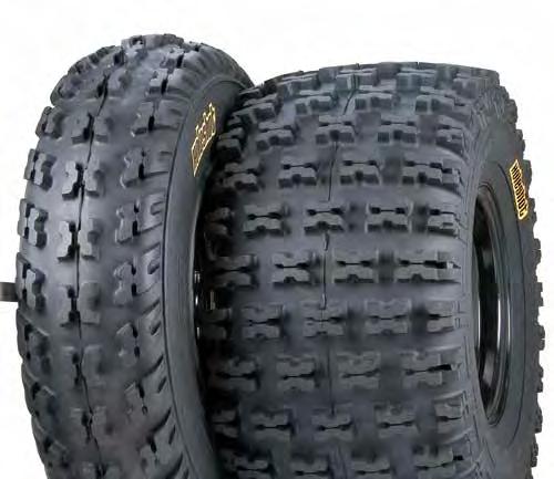 THE 6-PLY TIRE USES THE HIGHLY RECOGNIZABLE AND FUNCTIONAL SPLIT-KNOB FRONT AND REAR FOR