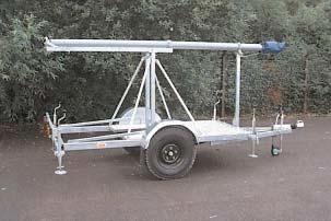 Pneumatic Mast Trailers SMC manufacture a standard range of on and off road trailers, capable of supporting masts up to 30 metres high to their maximum wind speed capability and special units