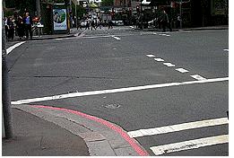 (c) Pedestrians are not allowed in this area at this time. 2. [73] You wish to turn left here. The pedestrian lights are flashing red. You should - (a) Move into the right hand lane.