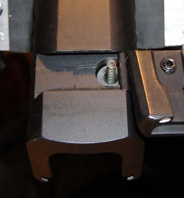 Firing pin block modification for reduced trigger weight Clean and