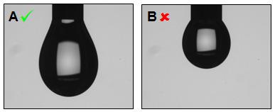 2 clearly shows that a needle tilted on the screen results in a considerable error in the magnification factor and therefore represents a significant source of error for the results. Fig.