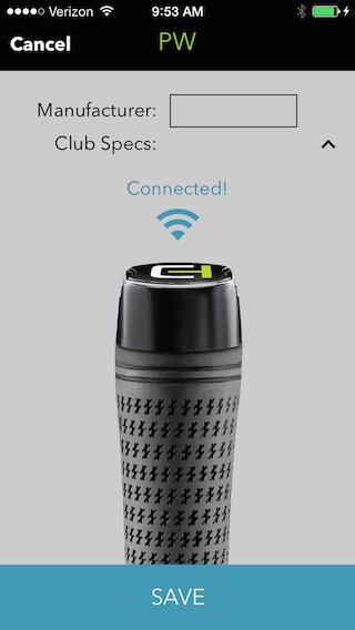 Add Club - No Details You MUST Tap SAVE to save the new club.