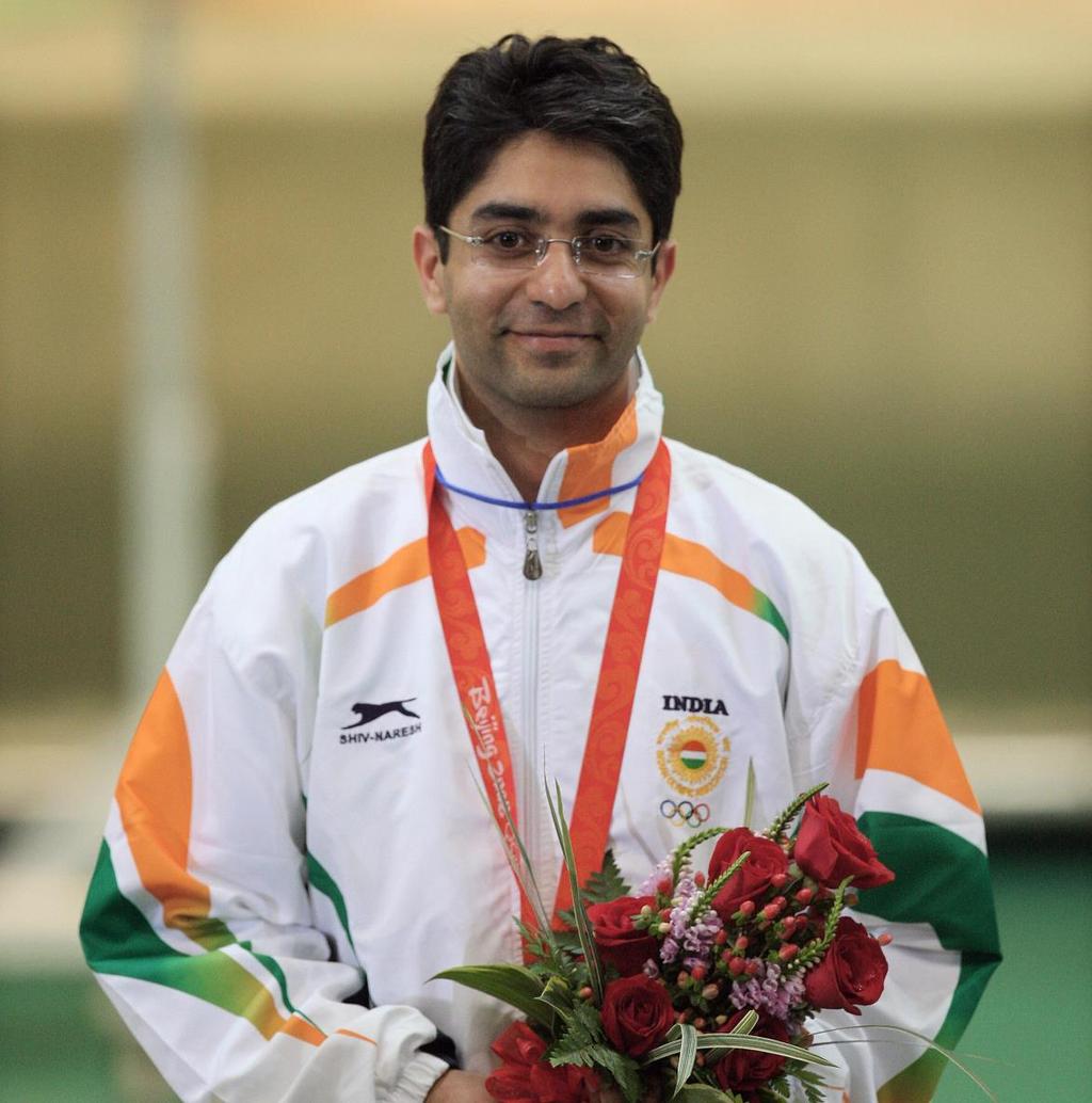 Abhinav Bindra Abhinav Singh Bindra is an Indian shooter and is a World and Olympic champion in the 10 m Air Rifle event.