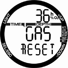 4.2.3 Desaturation reset F NOTE: Diving with a ppo 2 higher than 1.4 is dangerous and may lead to unconsciousness, drowning and fatal injury.