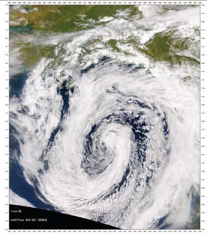 Large low pressure system in the