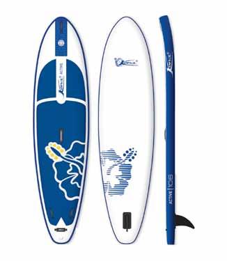 Kona Inflatables Active 10.6 Active 10.6 is aimed at the beginner or intermediate lighter paddler adapted from the design of the successful Active 10.8. Active 10.6 is ideal for anything from smooth sunset riding to yoga and fitness training.