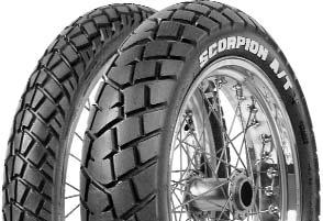 MT 90 A/T Accept any challenge Tread pattern with big central knobs for straight riding stability and general V-shape orientation for high grip in traction and braking Optimized high-speed stability