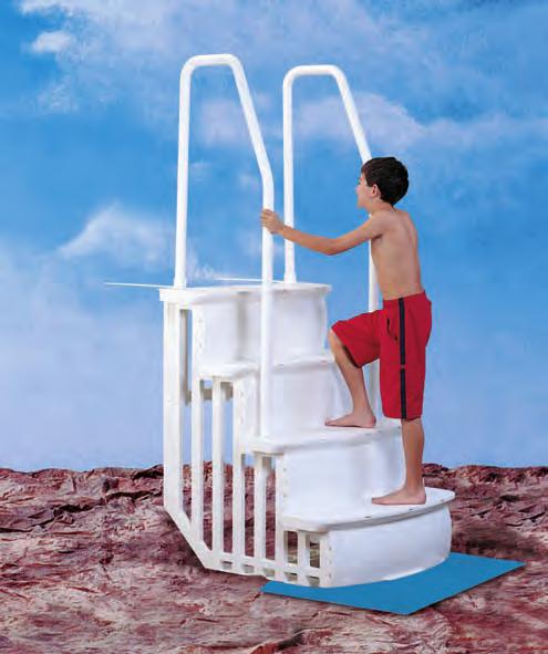 NOTE When a Ladder is installed it is recommended that a Step Mat should be installed underneath. THIS ITEM IS SOLD SEPARATELY. All pool ladders are required to be secured to the frame of the pool.