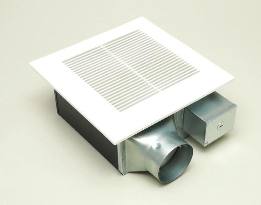 costructio 4" duct with 3" duct adapter icluded ighted model features a flush mout grille with (2) 13W L self-ballasted GU24 base CFL lamps Fa model FV-08-11VFM5 icorporates a SmartActio Motio