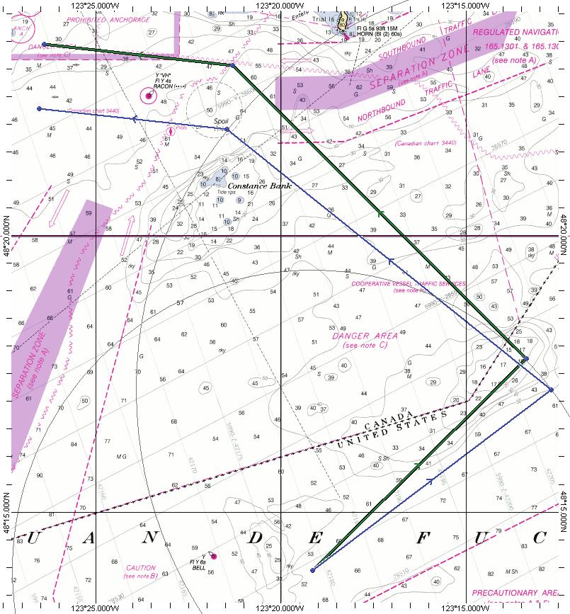 WIND B C A Prepared with Memory-Map Figure 3. MM-Nav plot of sample route.