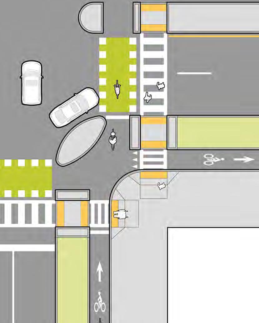 4.3 COMMON INTERSECTION DESIGN TREATMENTS This section provides guidance for the design of separated bike lanes at common intersection configurations to improve comfort, efficiency and safety for