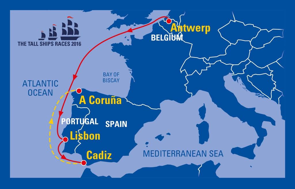 SAILING TO LISBON 2016 WHERE AND WHEN?