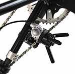 Chain tension idler Full chain guard, reflectors and safety flag Adjustable height/angle