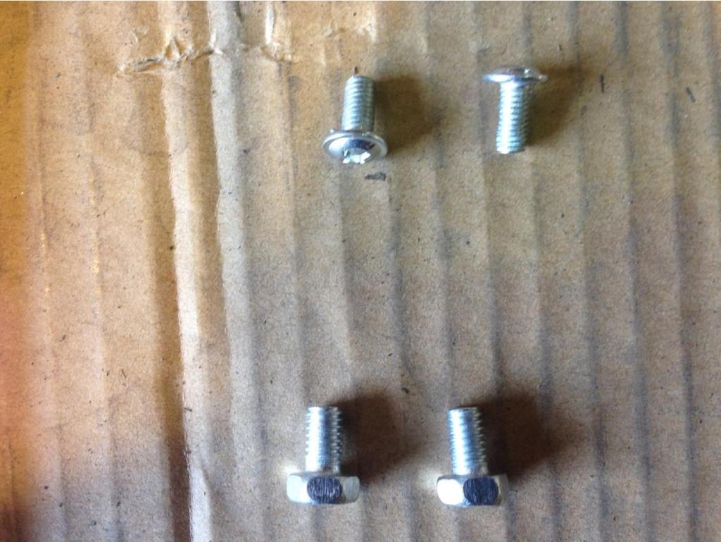 loosely tighten using hex headed bolts.