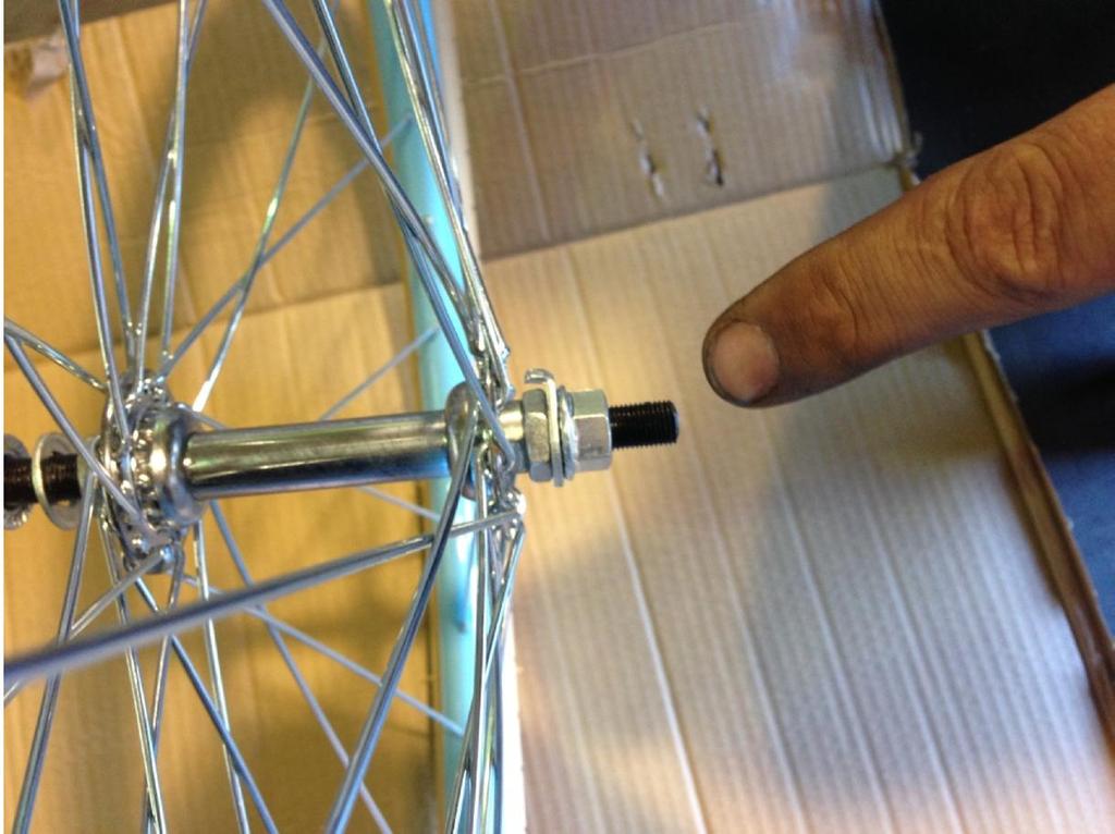 Step 3- Fit front wheel.