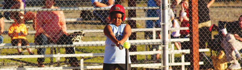 58 LITTLE SWINGERS T-BALL Kids will learn base running, hitting, catching, throwing, and the overall concept of how the game is played.