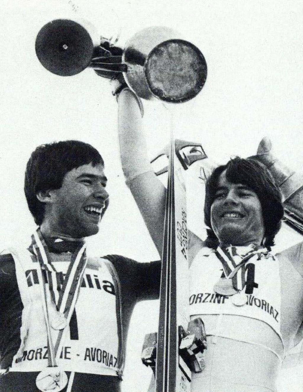 Steve Podborski (left) and Ken Read Silver and gold medallists