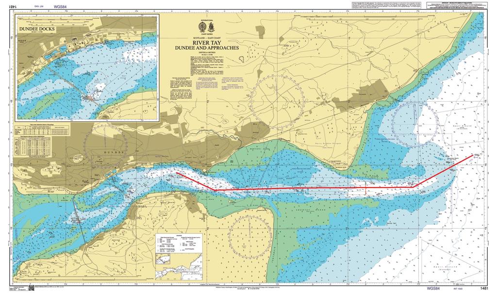 NOT FOR NAVIGATIONAL USE. Port of Dundee Report to Dundee Harbour at Fairway Buoy.