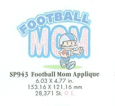 Football Mom Applique - 225 Football Dad Applique - 226 Golf Mom Applique -