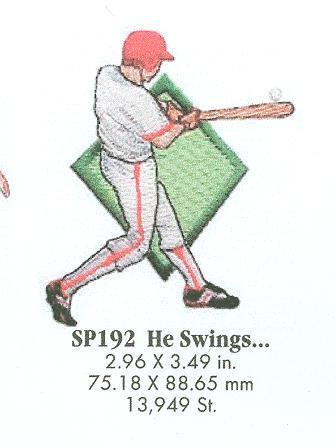 He Swings.