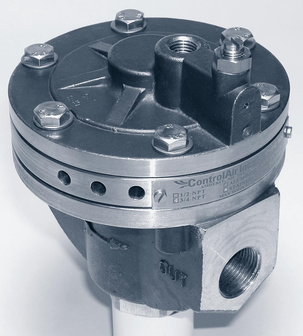 An integral bypass valve provides system stability while allowing normal positioner airflow and normal valve actuation with small input changes.