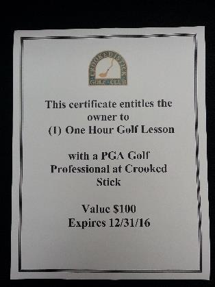 Plum Creek Golf Club Description: One (1) round of golf for a foursome,