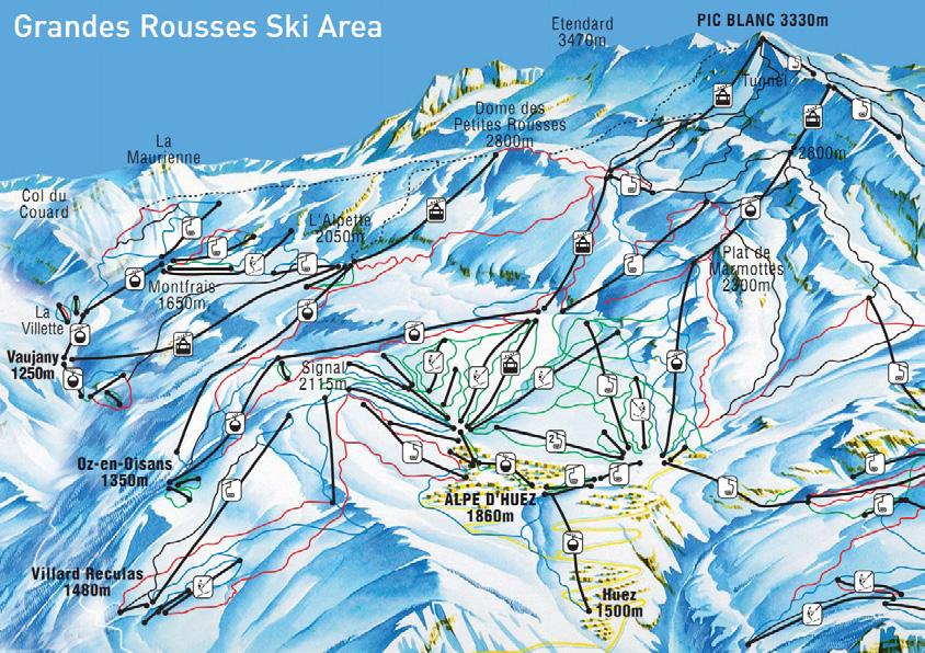 The lift pass for Alpe d Huez allows you to ski for a couple of days in some other resorts including Les Deux Alpes.