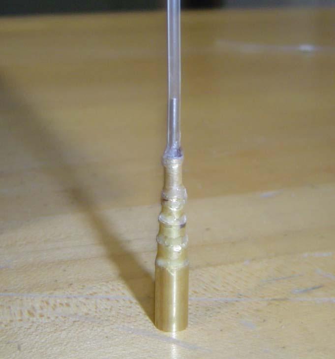 27 Figure 3.7. Adapter used to connect the 3/16 inch pressure port to the 1/25 inch vinyl tubing 3.3 TESTING Wind angles of 0 and 45 degrees, as shown in Figure 3.