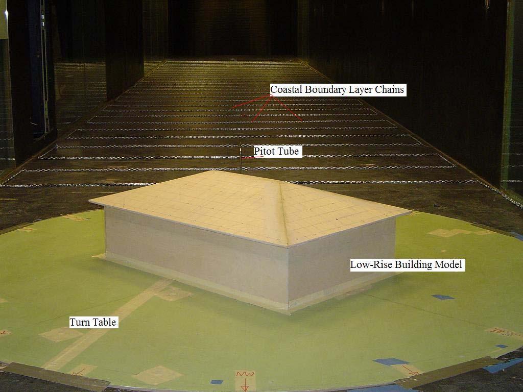 68 Figure 6.5. Low-rise building model as tested in Iowa State s AABL Wind and Gust Tunnel 45 40 Distance from Floor (in.