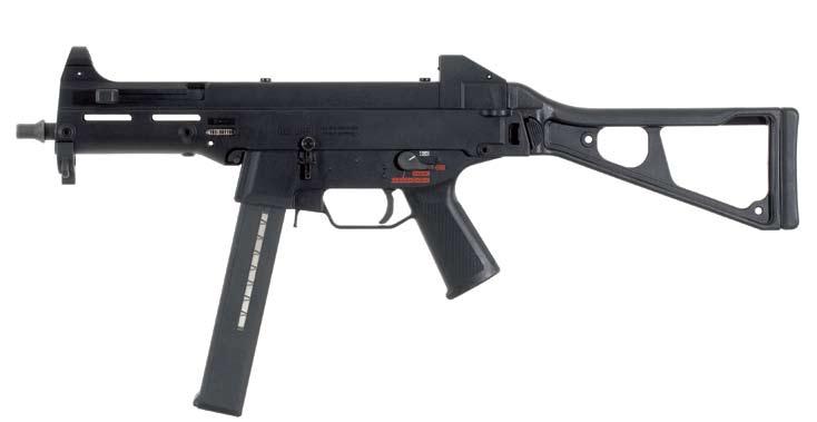 submachine guns UMP trigger groups Barrel replaceable by the user. MP5 style cocking lever operating controls are like those of other HK weapons, simplifying training.