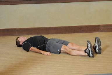 Lying Glute Stretch Lying Glute Stretch a Lying Glute Stretch b Lie on your back with your legs extended and arms at