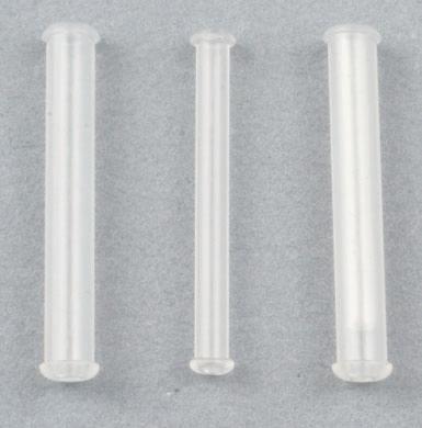 Single-Wall Plastic Tubes, Large. 1/8" o.d. pre-finished plastic tubes for floating tube flies. Use with or without coneheads, eyes, etc. Clear junction tubing incl. 10 per pack.