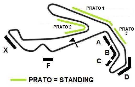 SAN MARINO MotoGP MISANO 13 SEPTEMBER Pratos 1, 2 & 3 are the general admission areas (you cannot switch between the three areas).