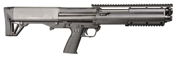 B. OVERVIEW Description The KSG is a dual-magazine select-feed 12-gauge pump action shotgun.