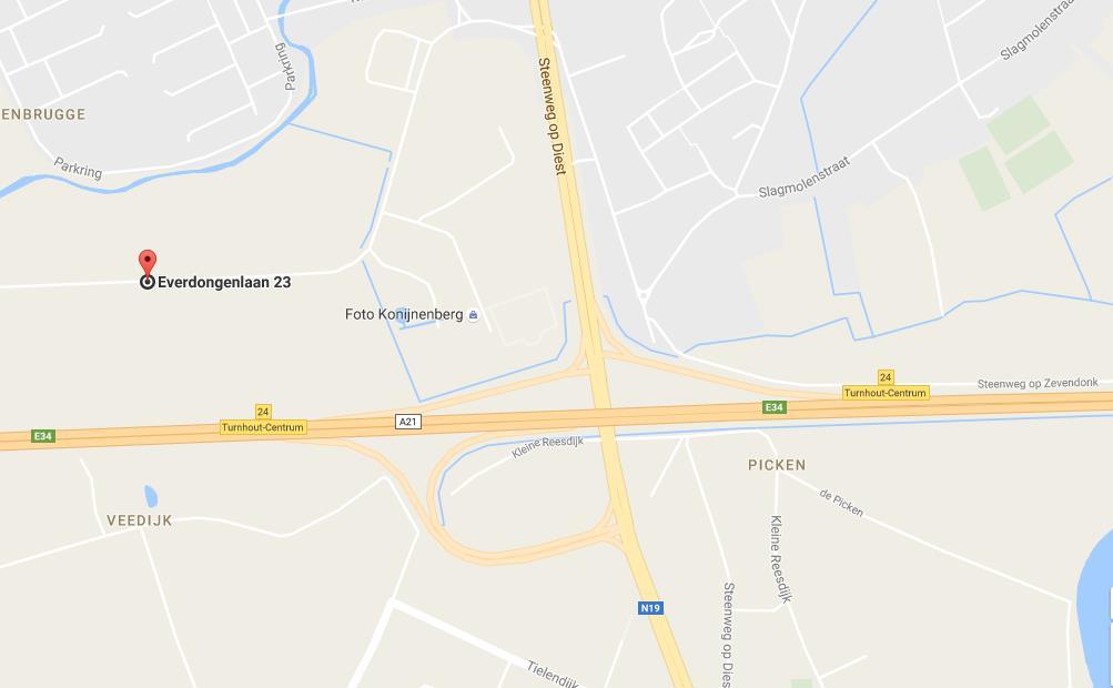 LOCATION MAP IJssportcentrum Turnhout Everdongenlaan 23 2300 Turnhout Belgium GPS coordinates: N 51 18'00" E 4 56'42" E34: Antwerpen Eindhoven Exit
