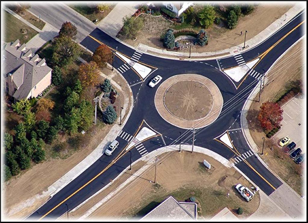 SINGLE LANE ROUNDABOUTS Design Element Maximum Entry Design Speed Maximum Number of Entering Lanes per Approach Typical Inscribed