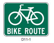 Criteria: Wayfinding can be used to help bicyclists (and vehicle drivers) identify which facilities are designated as bicycle
