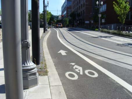 Bicycle Lanes d. Left Side Lane Left side bicycle lanes can be used on one-way streets or on median divided two way streets.
