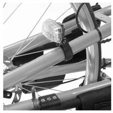 Options b. DETAIL A Force-2 Front Safety Light Front safety light: Position the clamp onto the side frame.