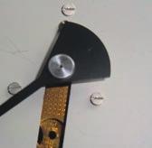 14: Attaching the magnetoresistive measuring system Self-adhesive dot on film: pull off brown backing.