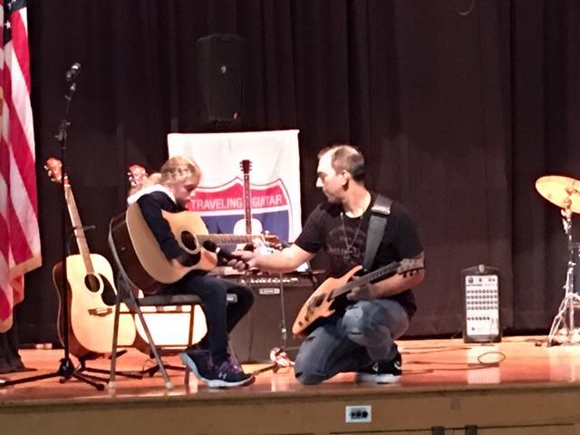 Traveling Guitar Assembly: We would like to thank The Traveling Guitar Foundation for their generous donation of musical equipment that has helped launch our 7 th grade Guitar cycle.