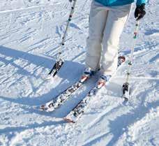 Beginner/novice zone skiing shows the basic skills of skiing in a slow moving situation, emphasizing strong leg steering with limited edge movements to maintainturn speed and radius.