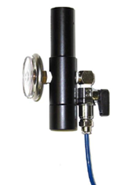 Factory pre-set output pressure 150 psi, unless specified otherwise. User adjustable. ARS-SGS Stabilator regulator with gage and Shut-off.