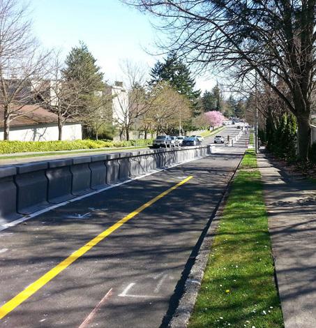 PROTECTED BIKE LANE WITH BARRIER WALL Advantage Provides best crash protection 2 8 Disadvantage Costs more 4 Adds more weight to bridges*