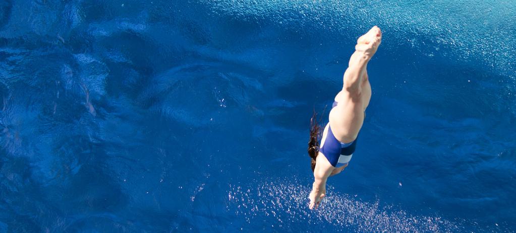 Diving In this introductory program, an emphasis is placed on developing confidence with a head first entry into the water. Once this is mastered, a hurdle approach is added.