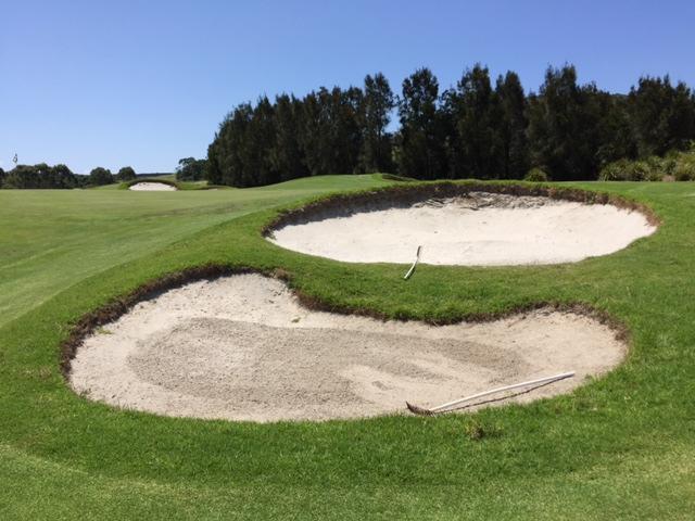 2 front bunkers on