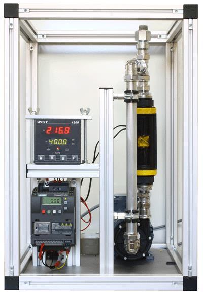 One of the flow rigs used on the control and : This one uses an inverter drive controlling a variable speed electrical pump The above exercises generate all the evidence
