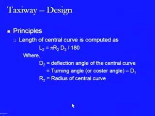 (Refer Slide Time: 46:32) Now, the length of the central curve is computed by the formula pi into R 2 into D