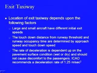 the width of the exit taxiway and the width of the main taxiway is also being shown, which is 22.