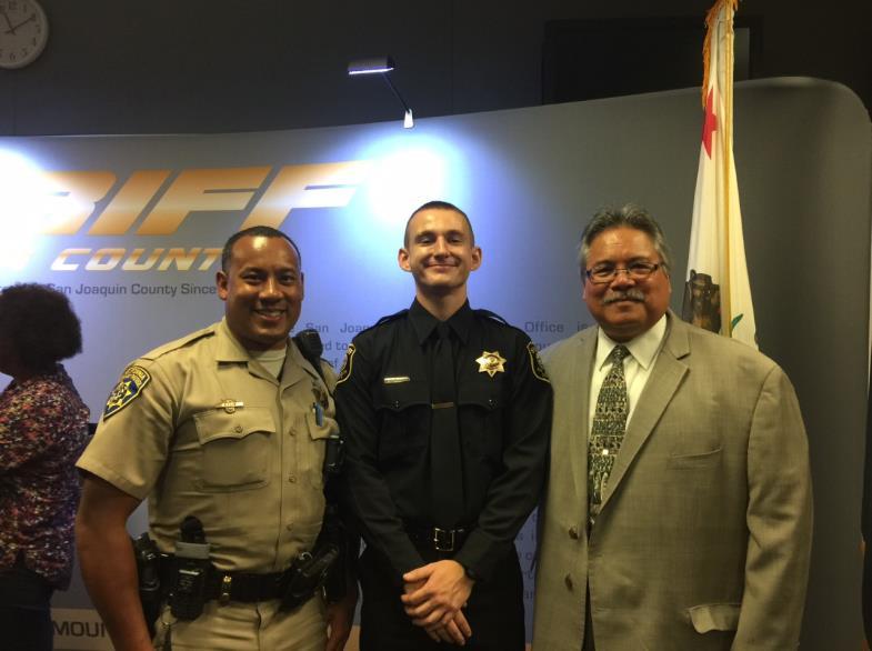 Sensei Justin Love was present at Blake Thurston s swearing in by Sheriff Steve Moore.